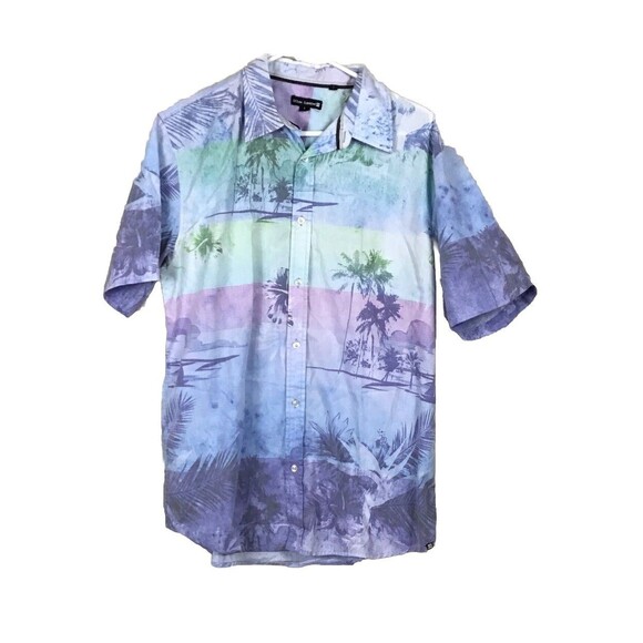 Ocean Cuttent Hawaiian Shirt Mens Large Casual Button Up Collard Short Sleeve - Picture 1 of 7